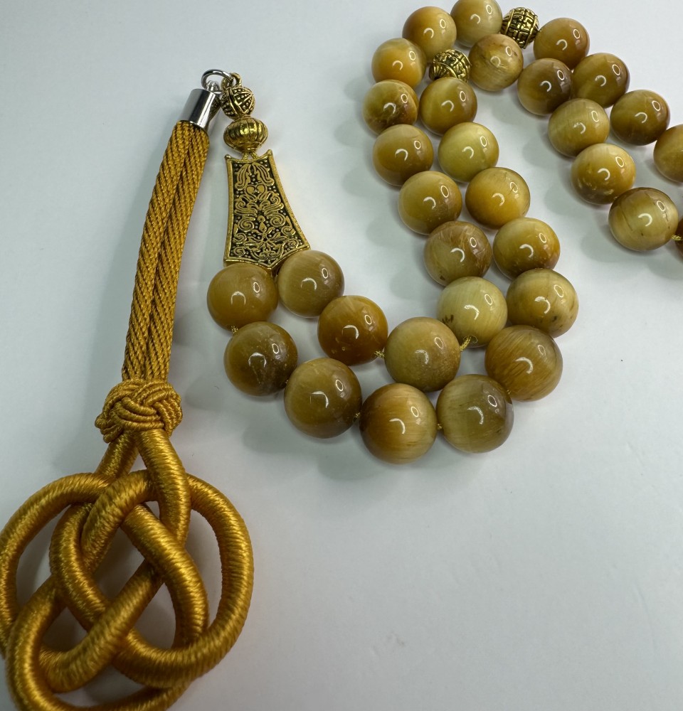 SR0012 High Quality Golden Tiger Eye Stone Rosary